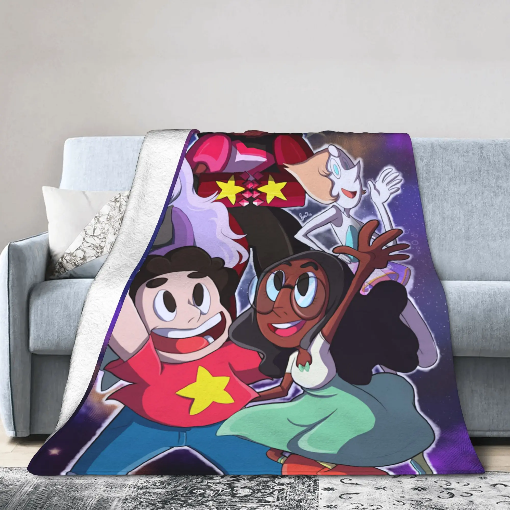 Cartoon Steven Universe   Fuzzy Blankets  Fashion Throw Blanket for  Sofa Bedding Lounge 125*100cm Quilt,