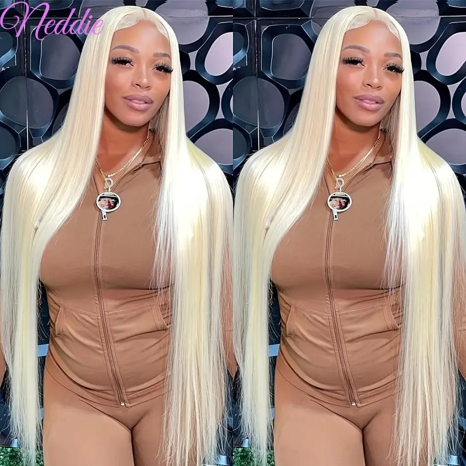 Wig Frontal renda HD 613 13x6 rambut manusia pilihan lurus 30 40 inci Wig berwarna Pirang madu Brasil murah untuk pilihan wanita