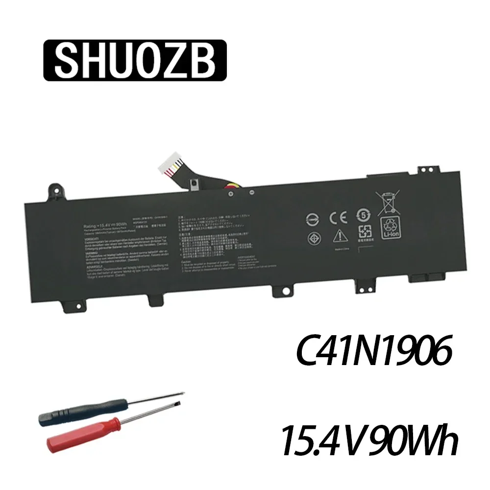 SHUOZB C41N1906 C41N1906-1 Laptop Battery For ASUS GX550LWS GX550LXS FA506QM FA706IH FA706QR FX506HC FX506HM FX706H FA506IU