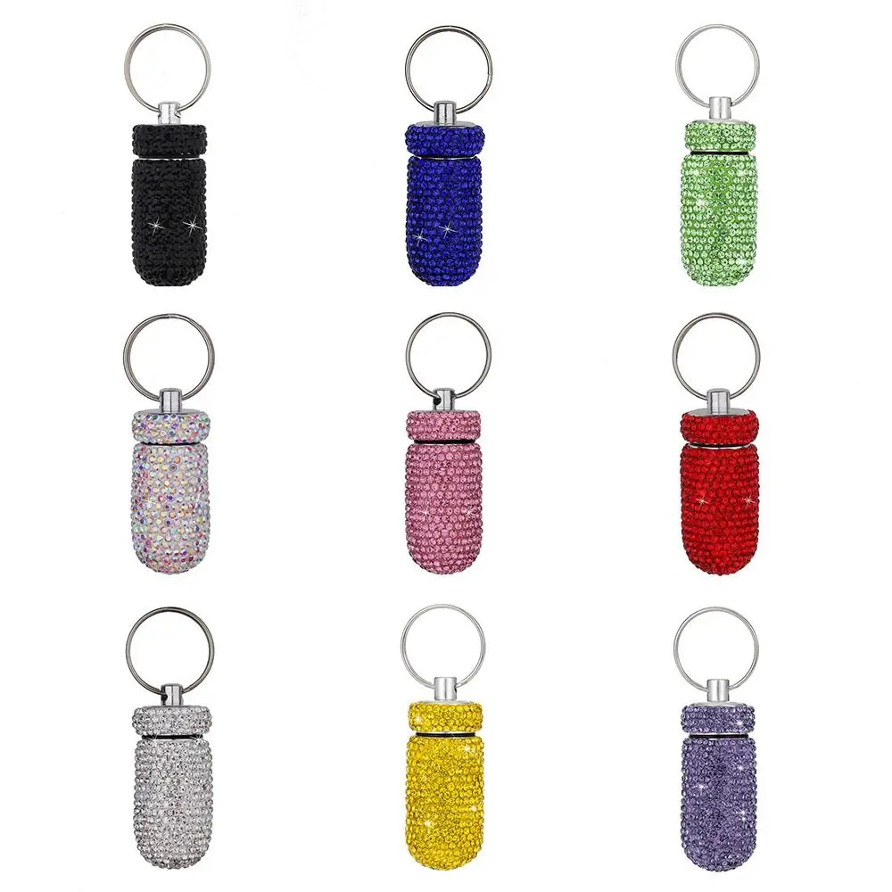 Portable Waterproof With Keychain Medicine Case Pill Container Pocket Medicine Organizer Pill Storage Bottle