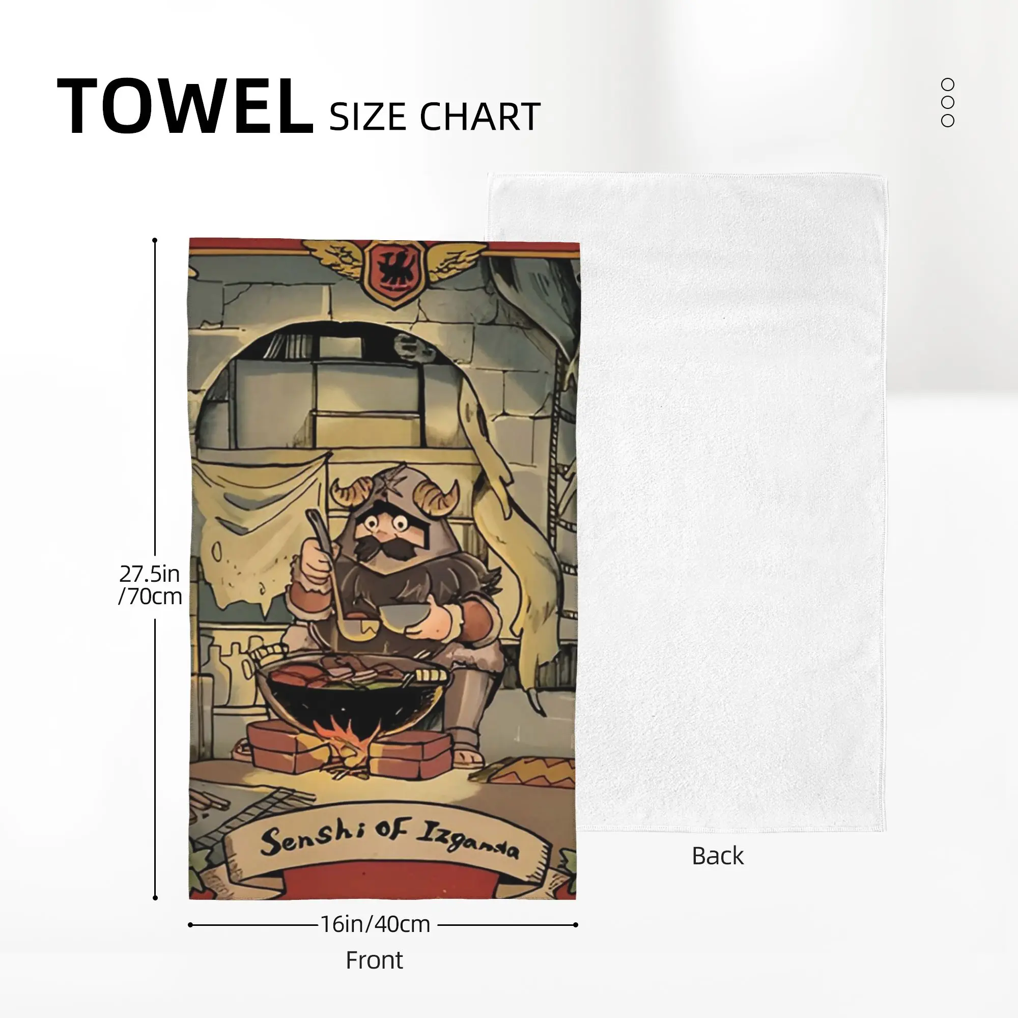 Custom Dungeon Meshi   Delicious In Dungeon - Senshi Cooking Soft Face Towel Quick Dry Pool Bath Cotton Towels Breathable