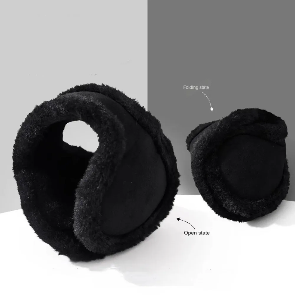 New Thicken Plush Winter Earmuffs Cold Protection Antifreeze Ear Cover Solid Color Fleece Ear Muffs Women