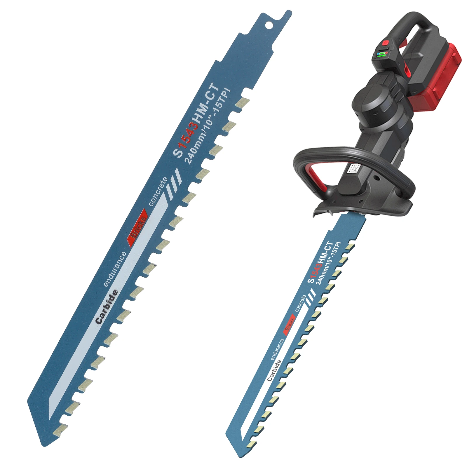 Metall-Säbelsägeblatt-Set, 10/12 Zoll, Sägeblatt zum Schneiden von Holz und Beton, 15/20 TPI, Sägeblatt zum Schneiden und Astschneiden von Holz