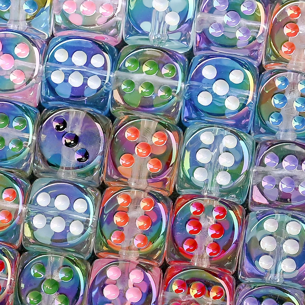 10 Stück 14mm Aurora UV-beschichtete Acryl-Würfelperlen Bunte Quadratische Würfel Lose Abstandsperlen für Schmuckherstellung DIY Bastelzubehör – Detail 1