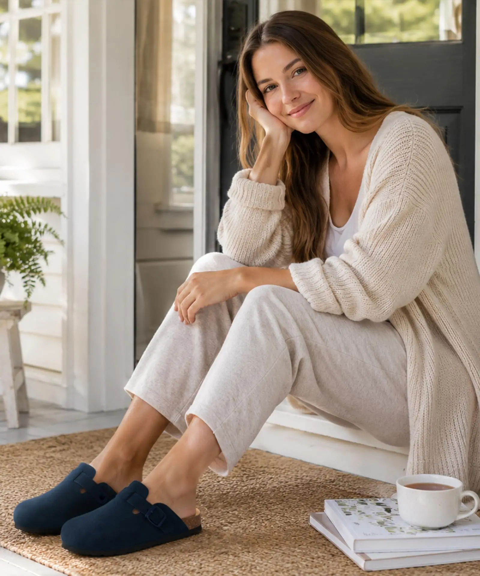Shevalues Korkfußbett Damen-Clogs mit Fußgewölbestütze, Lässige Outdoor-Mules, Veganes Wildleder, Unisex-Kartoffelschuhe mit Verstellbarer Schnalle – Detail 16