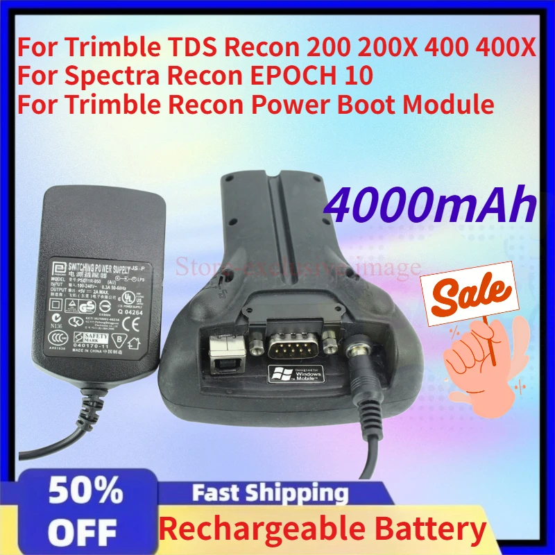 

4AH Rechargeable Battery for Trimble TDS Recon 200 200X 400 400X for Spectra Recon EPOCH 10 for Trimble Recon Power Boot Module