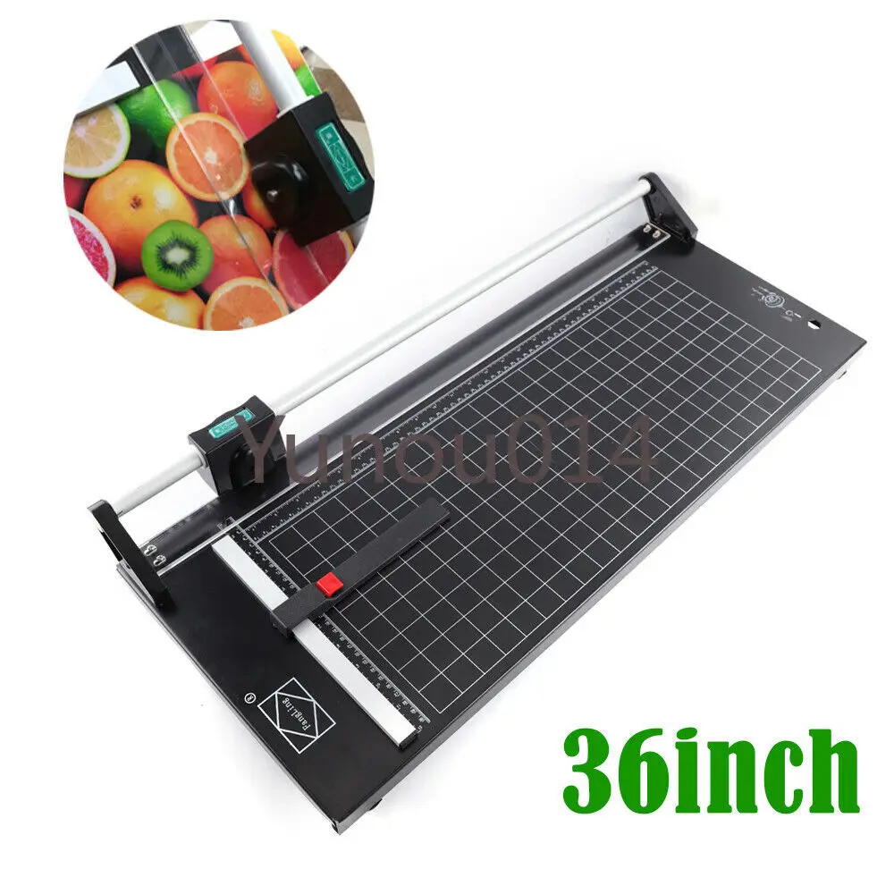 Heavy Duty Precision Rotary Paper Trimmer Cutter for Photo Laminated Paper Cardstock, Sharp Photo Paper Rolling Cutter, 36 Inch