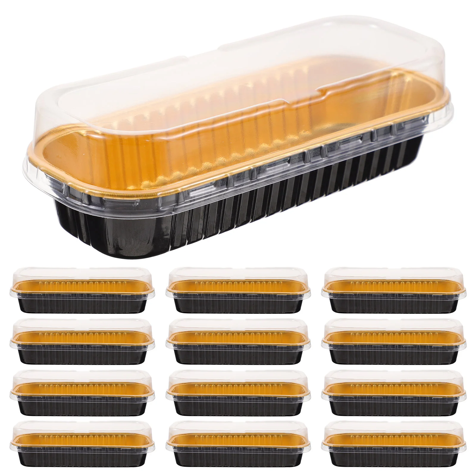 20 Pcs Box with Lid Small Aluminum Pans Lids Loaf Oven Air Fryer Cake Baking Bread Foil Food Cover