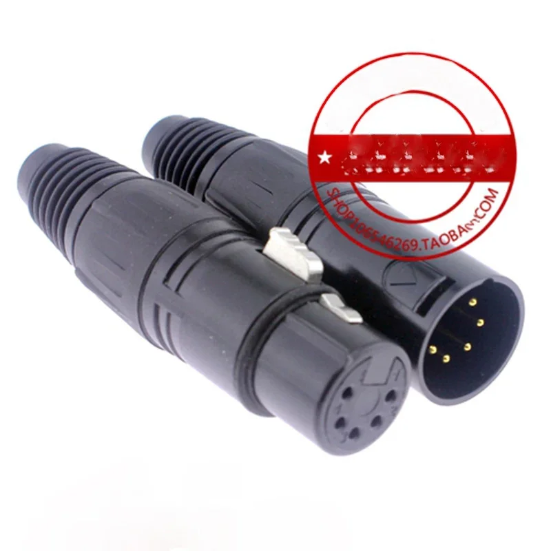 

5 pcs XLR Male Female Connector 5 Pin XLR Microphone Audio Connector Plug