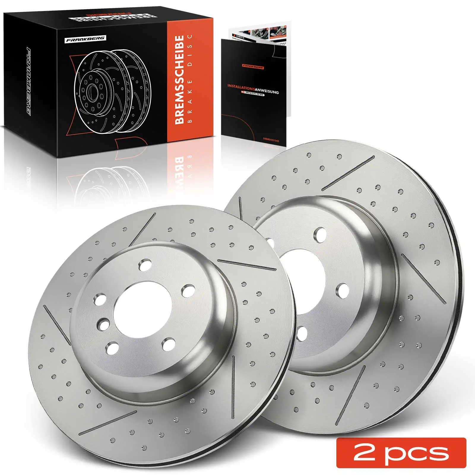Frankberg 2x Bremsscheibe Hinterachse Links Rechts für BMW 3 Gran Turismo F34 F30 F31 4 F32 F33 34206797600