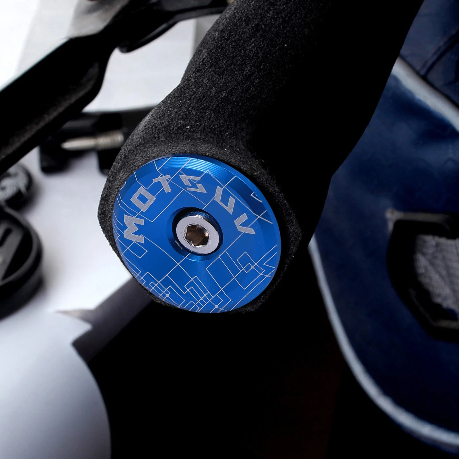 

2 Pcs Folding Bike Aluminum Alloy Handle Locking End Caps (blocking Cover) Cycling Handlebar Plugs