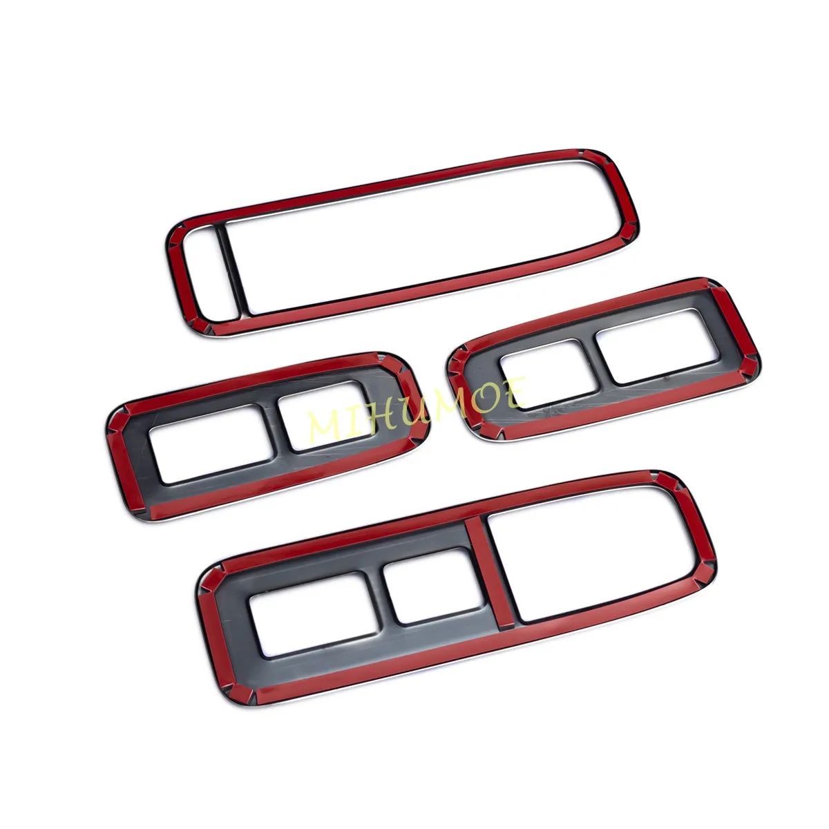 لامع أسود/ماتي الفضة الداخلية نافذة الباب التبديل غطاء الزخارف لكزس RX350 RX350h RX450h + RX500h 2023 2024 2025