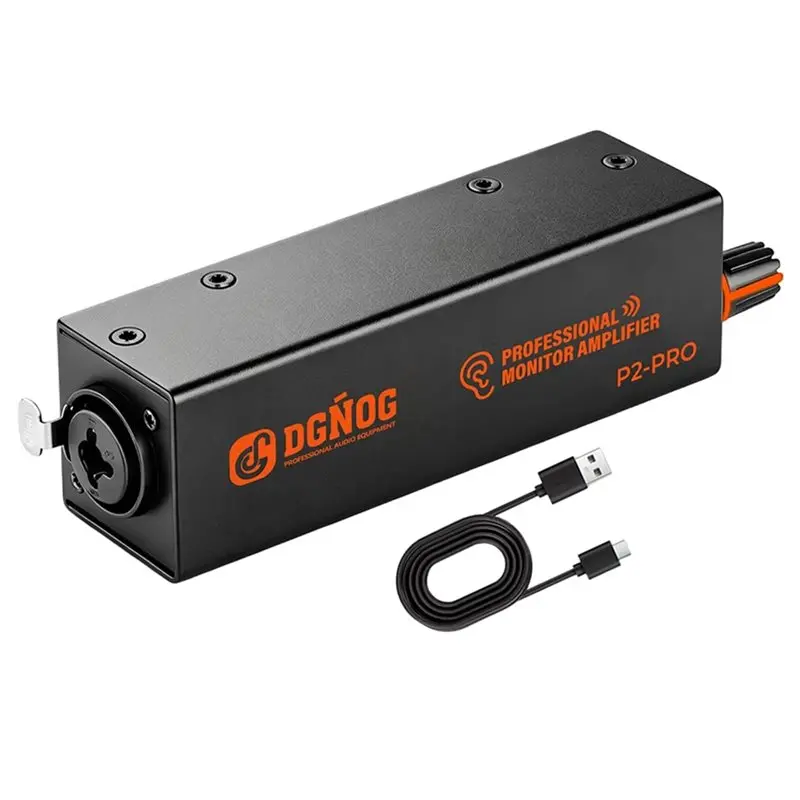 AA84 DGNOG P2 PRO In-Ear Monitor Amplifier Rechargeable Personal IEM Amplifier XLR/TRS Input 3.5Mm Output Stereo For Studio Use