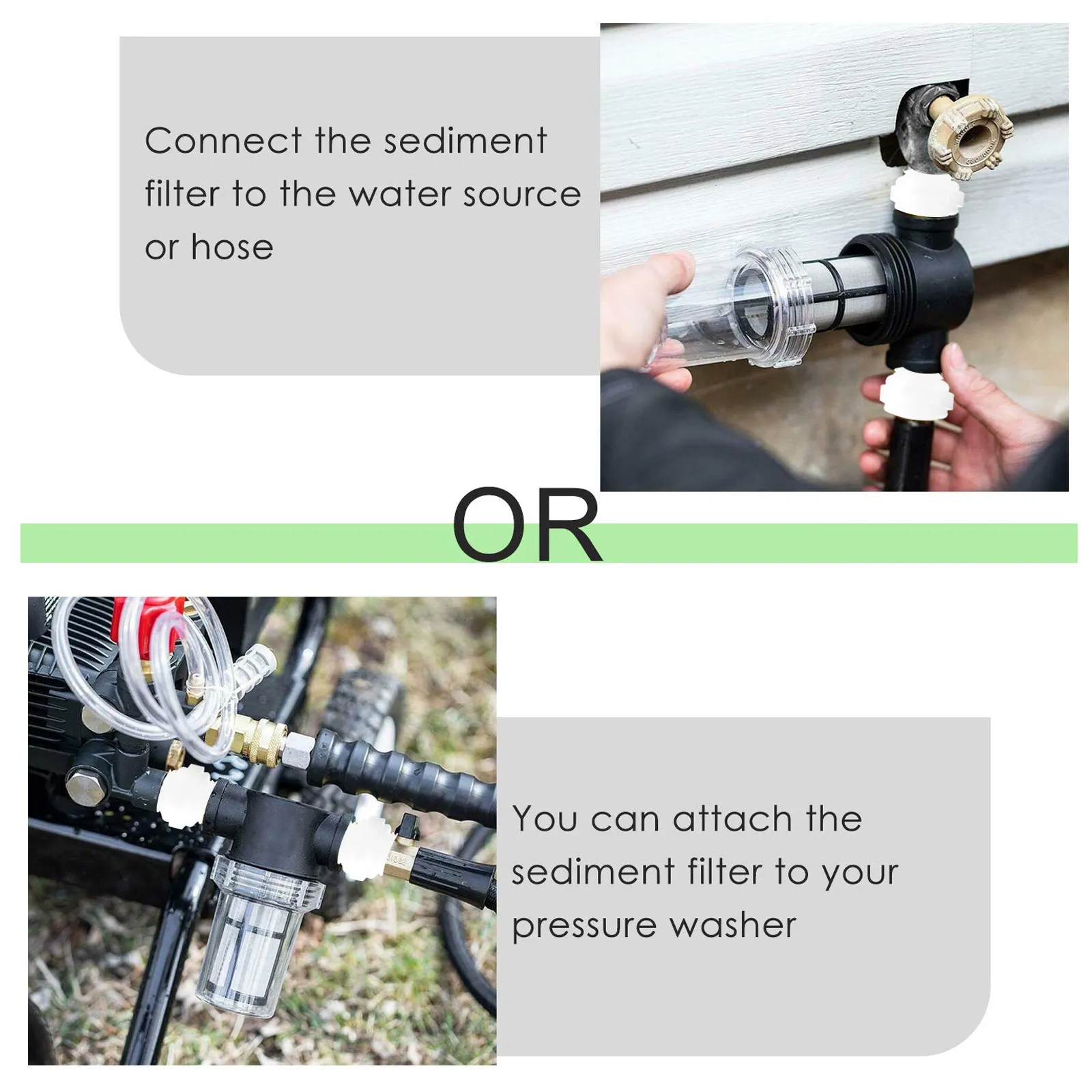 Water Cleaner Pre-Filter 80 Mesh Filter Screen Detachable Easy Clean Pump Strainer Water Purifier in-Line Strainer