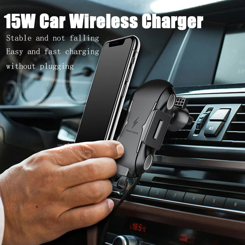 

Вращающееся автомобильное беспроводное зарядное устройство с держателем 15 Вт, быстрая зарядка для iPhone 16, 15, 14 13, магнитный автомобильный держатель, зарядное устройство, вентиляционное отверстие, автоматическая усадка