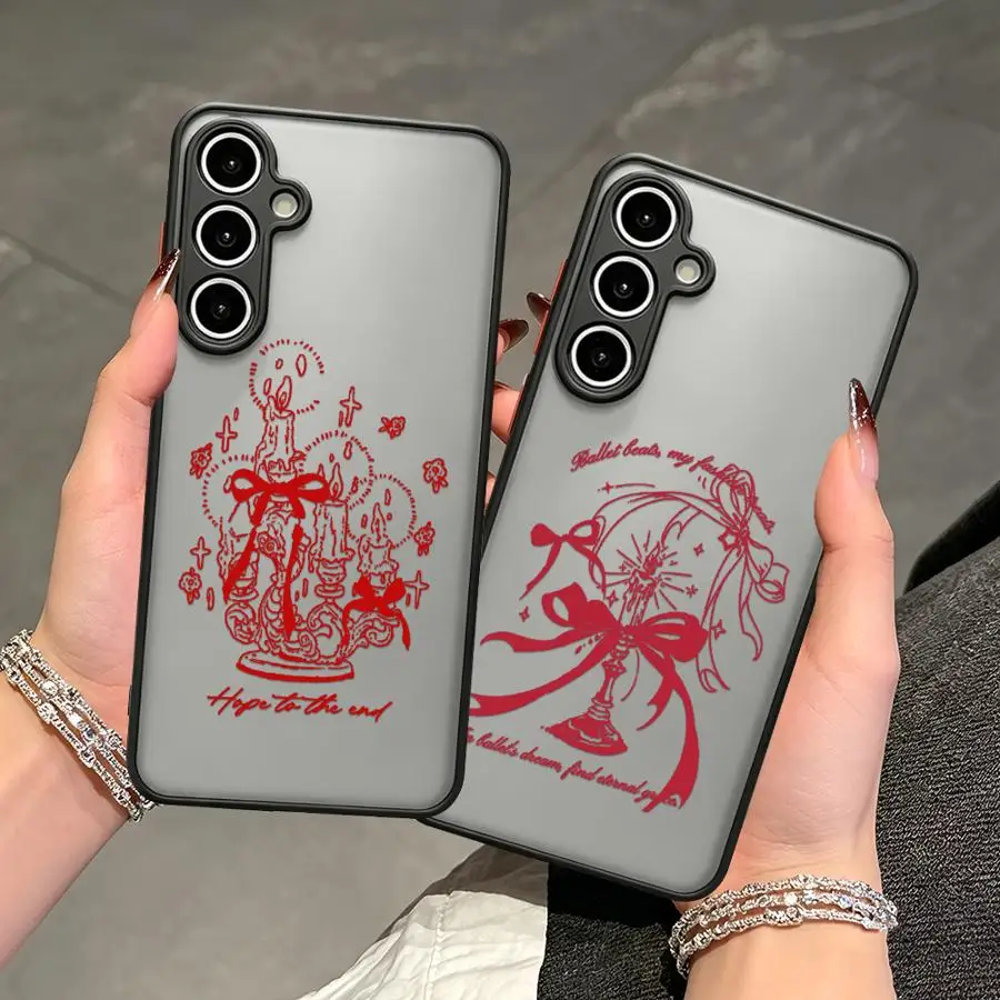 Red Bow Print Case for Samsung Galaxy A52S A72 A54 A53 A73 A33 A14 A23 A17 A52 A34 A36 A16 A15 A35 A56 A55 Phone Cover