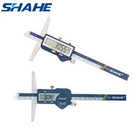 SHAHE Depth Vernier Caliper Micrometer 150/200/300 Mm Digital Vernier Caliper Stainless Steel Electric Digital Depth Gauge