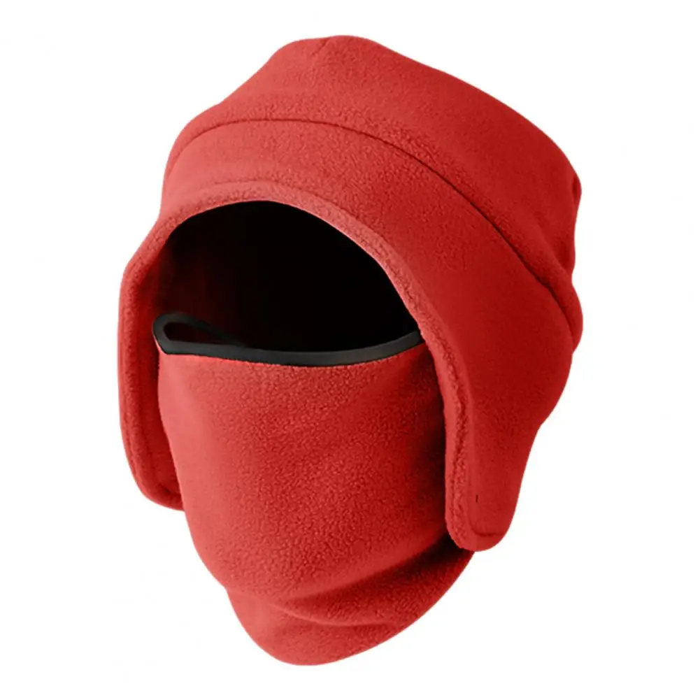 Thermal Face Guard Windproof Winter Cycling Face Guard Hat for Men Women Outdoor Skiing Motorbike Riding 2-in-1 Hood Beanie Hat