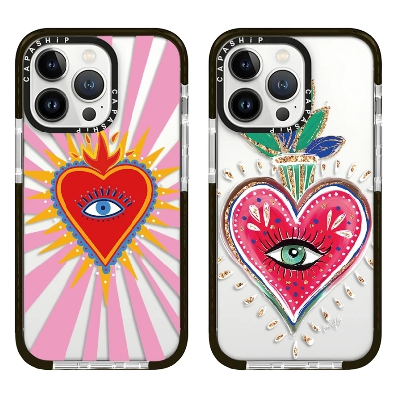 Illusionary Love Devil's Eye Case For iPhone 16 15 14 13 12 11 Pro X XS XR Max 7 8 Plus SE 2022 Soft TPU Shockproof Back Cover