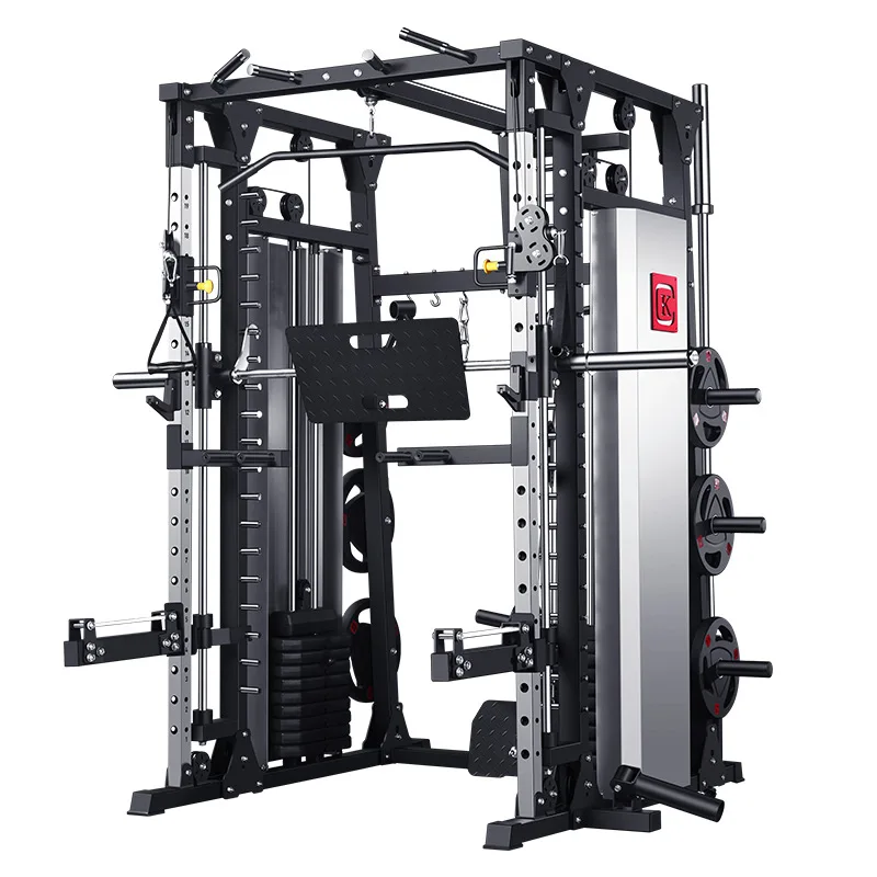 Smith Machine Comprehensive Training Device, Household Reclining Squatting, Gantry Multi-Functional Fitness Equipment Free Ship