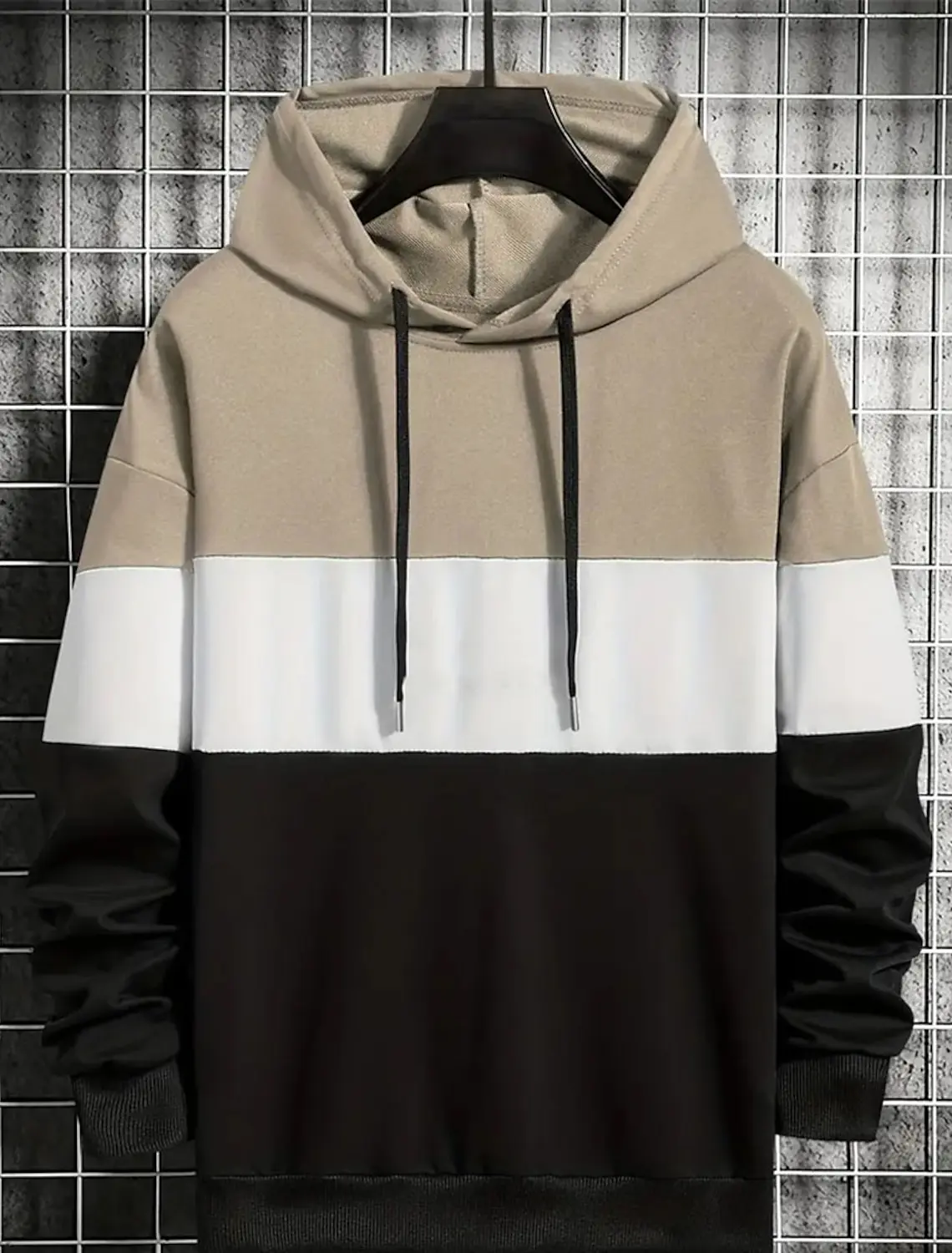 Men's Hoodies Fashion 3D Color Block Print Sweatshirts For Men Casual Simple Style Oversized Pullover Autumn and Winter Clothing
