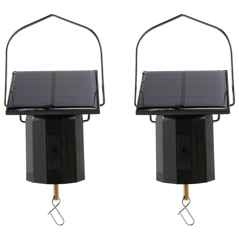 PORK-Solar Hanging Display Motor Rotating Small Motor Solar Energy Wind Spinner Motor Multi-Purposes Rotatable Hook 2Pcs