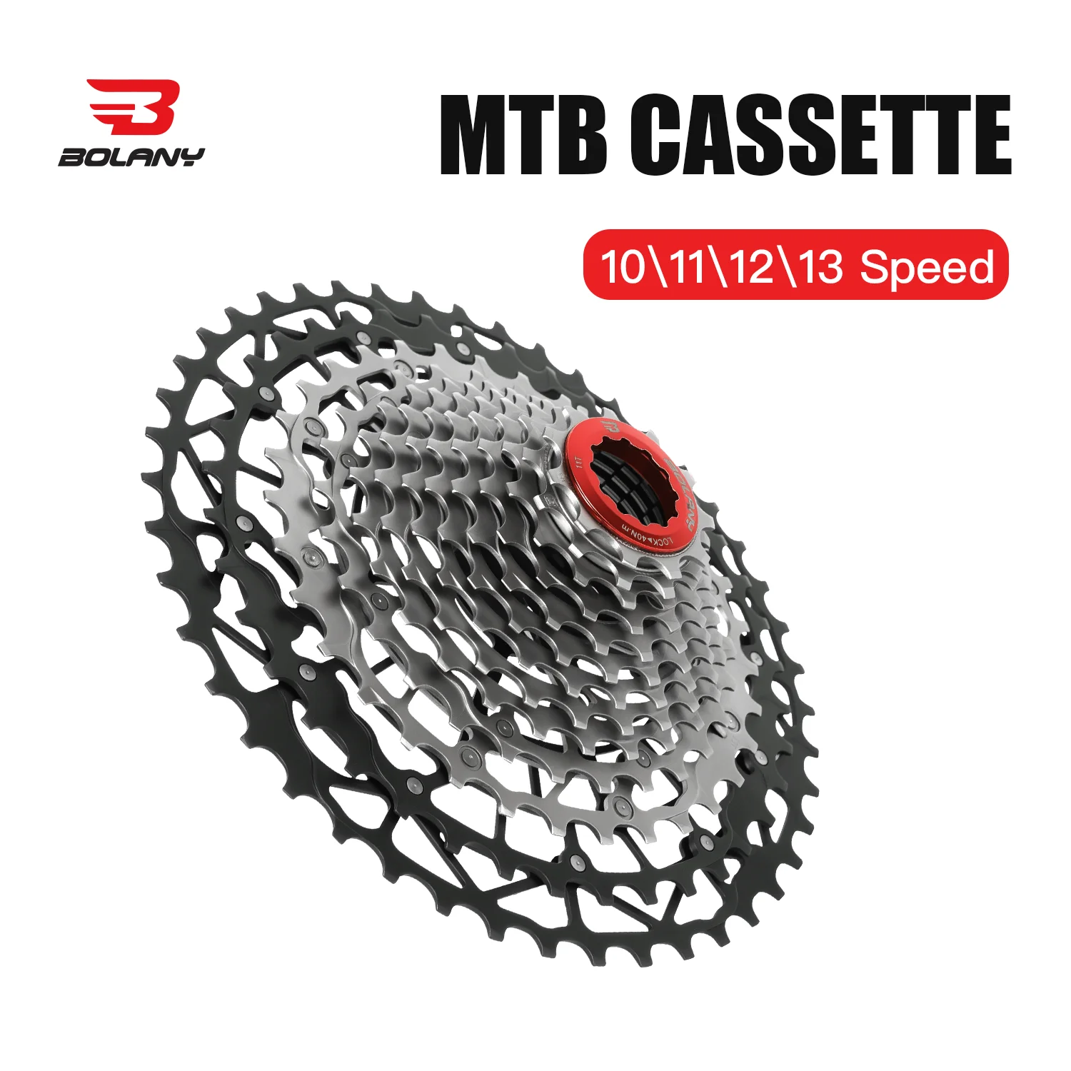 BOLANY Mountain Bike Cassette Freewheel 10-13 Speed HG Tower Base Lightweighting Bicycle Freewheel 40T-52T for MTB/Off-road Bike