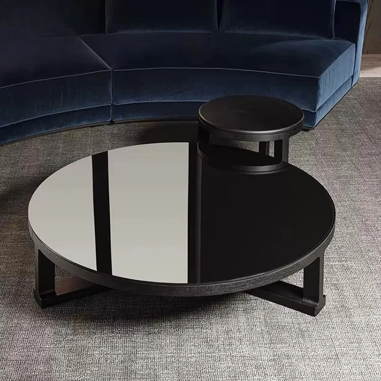 Nordic style villa living room luxury marble coffee table set