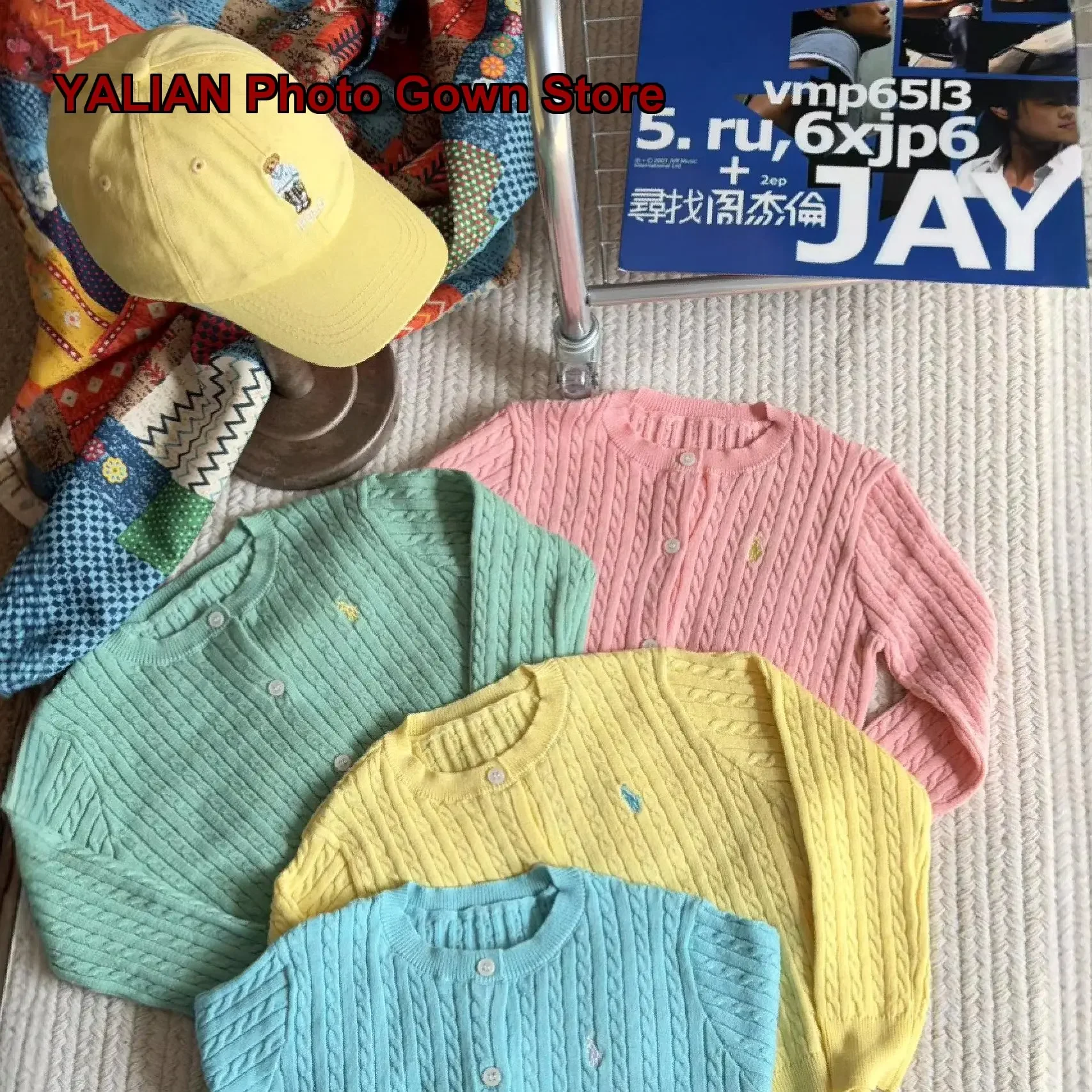 Kids Knit Coat Baby Girl 2026 Knit Embroidered Candy Colors Macaron Cotton Thread Outerwear Spring Autumn Girls