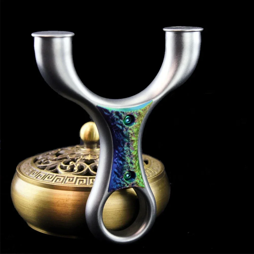 

630 Super-Hard Stainless Steel Metal Slingshot Competition Special High-power Sling Hunting Shooting Slingshot Color Patch