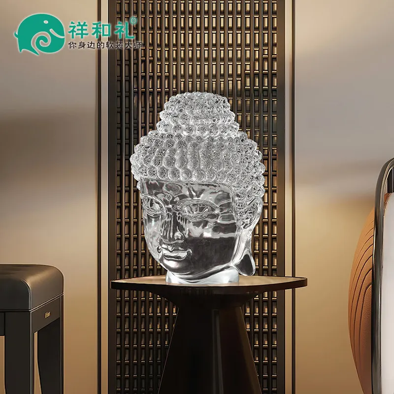 LMM1 living room Buddha head resin sculpture decoration Hotel entrance Modern art ornament