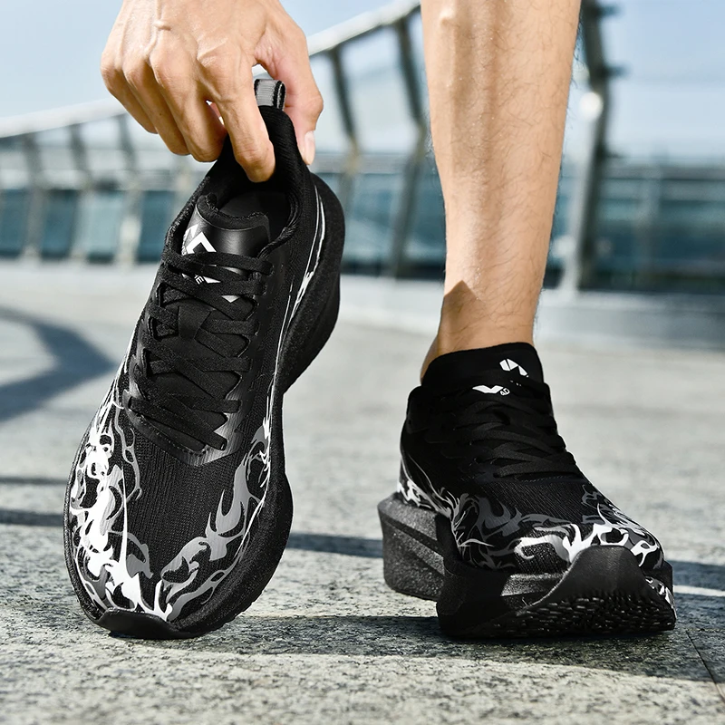 Carbon Plate Marathon Men Sports Running Shoes Air Cushion Lightweight Women Athletic Gym Sneakers Hiking Jogging Footwear 45