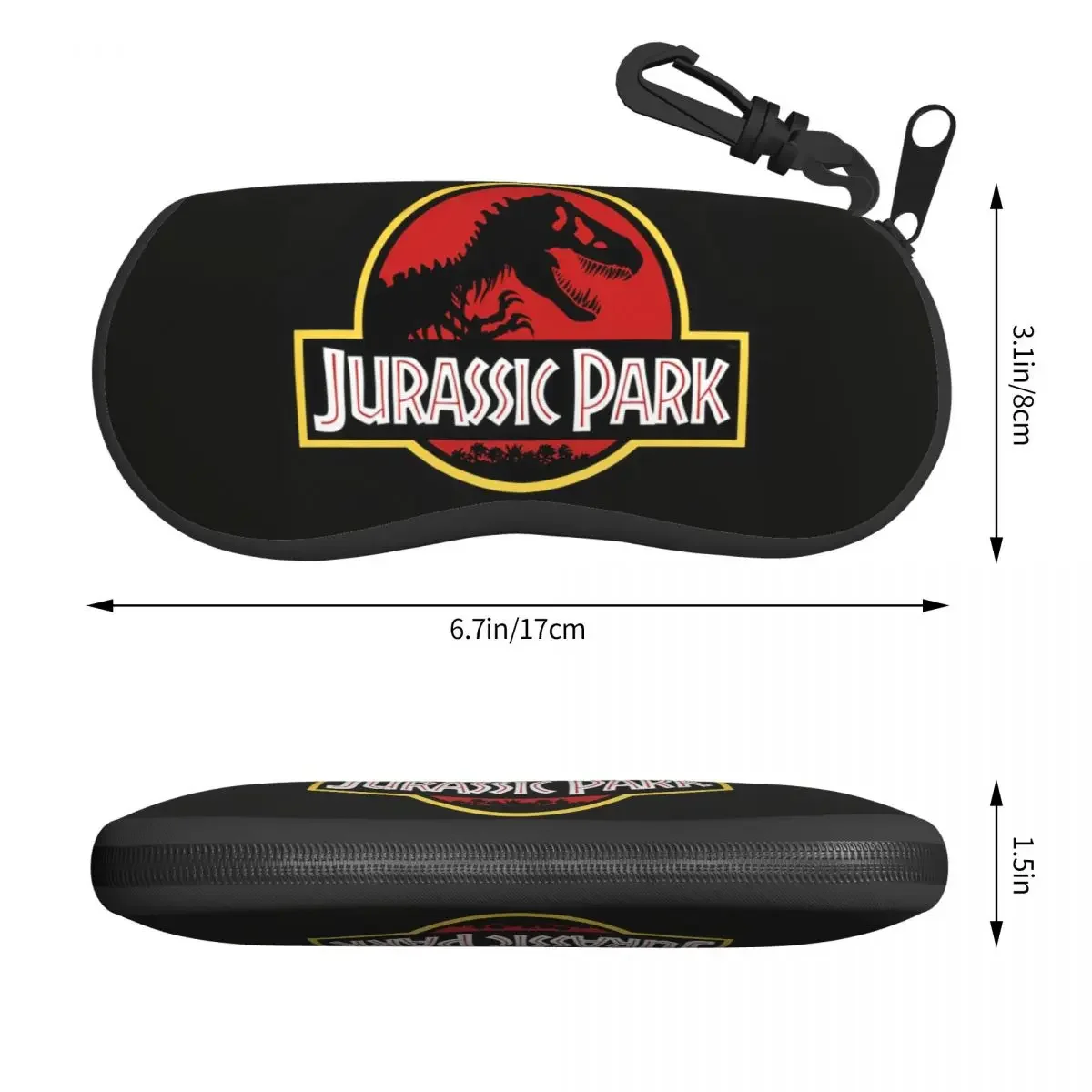 Jurassic Park Shell Eyeglasses Protector Cases Cool Sunglass Case Sci Fi Dinosaur Glasses Pouch