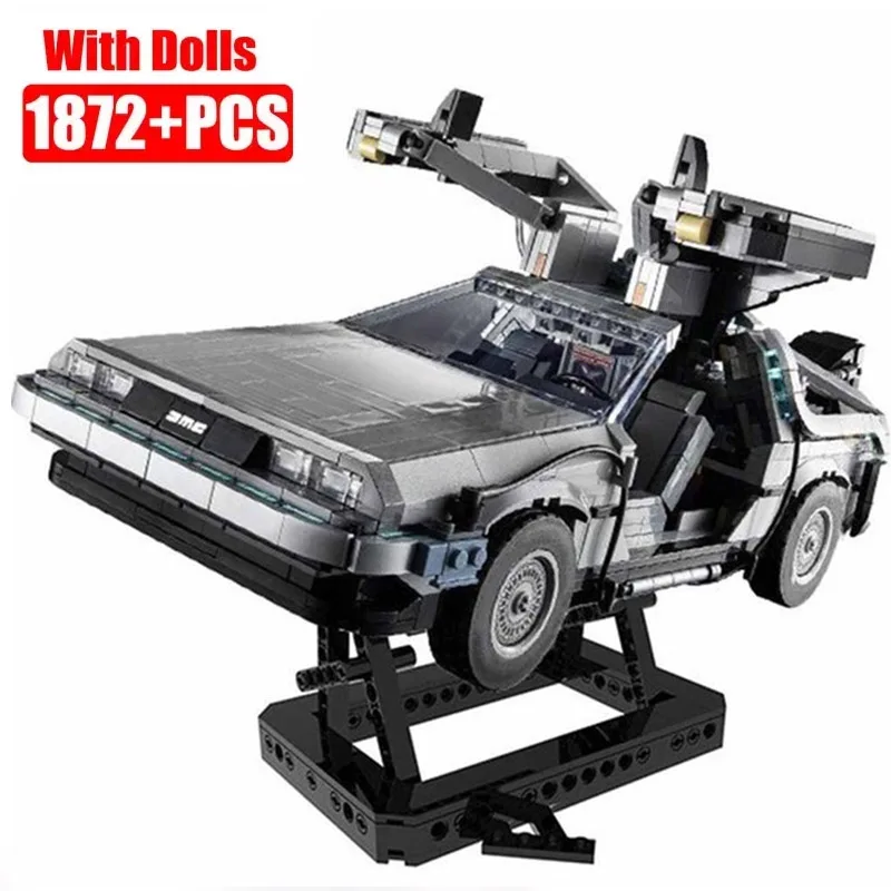 Compatible Back to the Future Time Machine DeLorean DMC-12 Building Blocks Construction Car Bricks Toys For Children Gifts