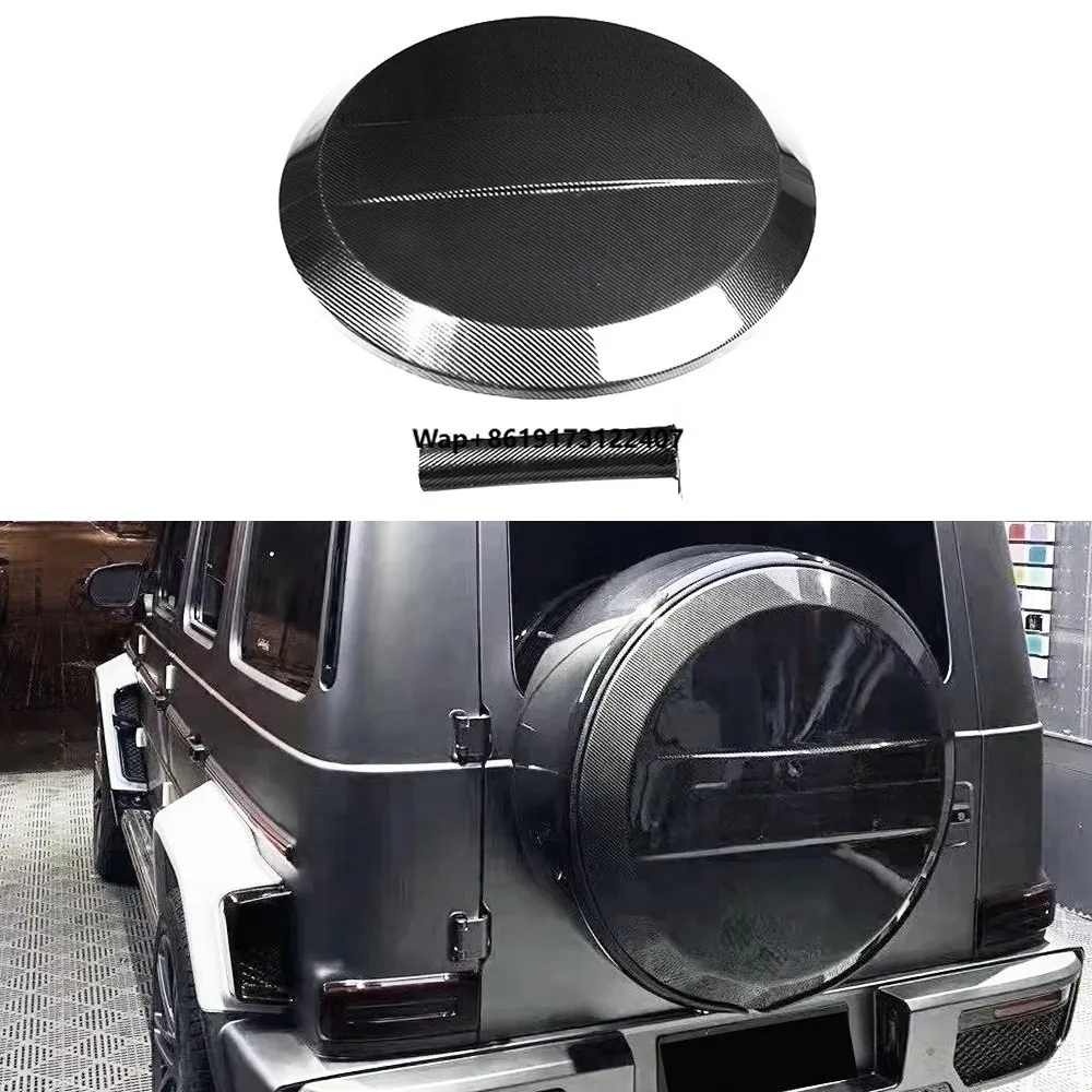 

Car Spare Tire Cover W463 Carbon Fiber High Polished Surface Easy Screw Installation 2002-2016 G Class G500 G550 G55 G63