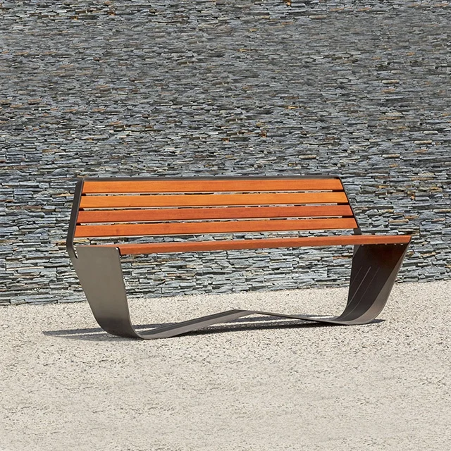 Outdoor Furniture Customized Wooden Bench Waterproof Modern Garden Seats Park Public Waiting Bench