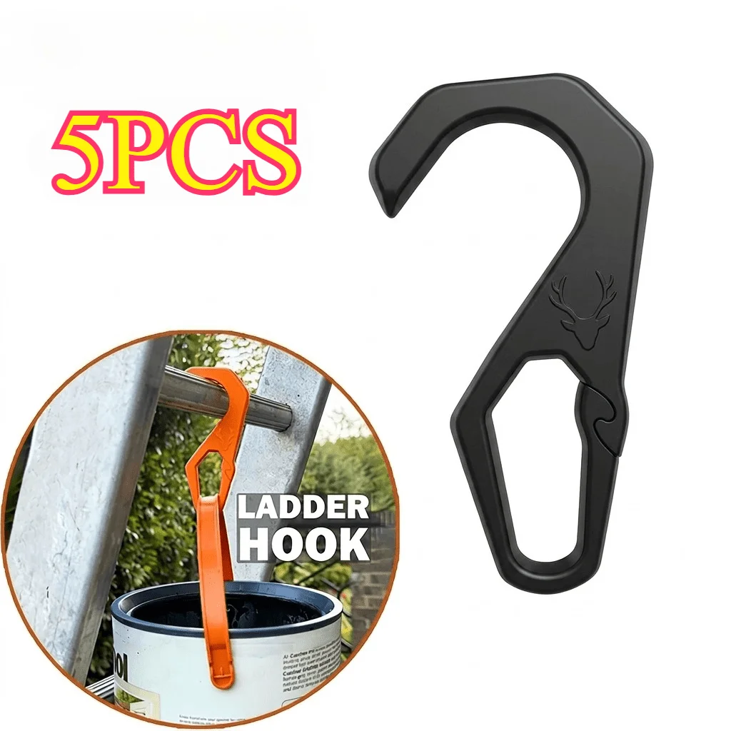 Househld Staircase Hook,lnstalled on the Ladder,Makes lt Convenient for You to Repair the Walls and Roof of Your House