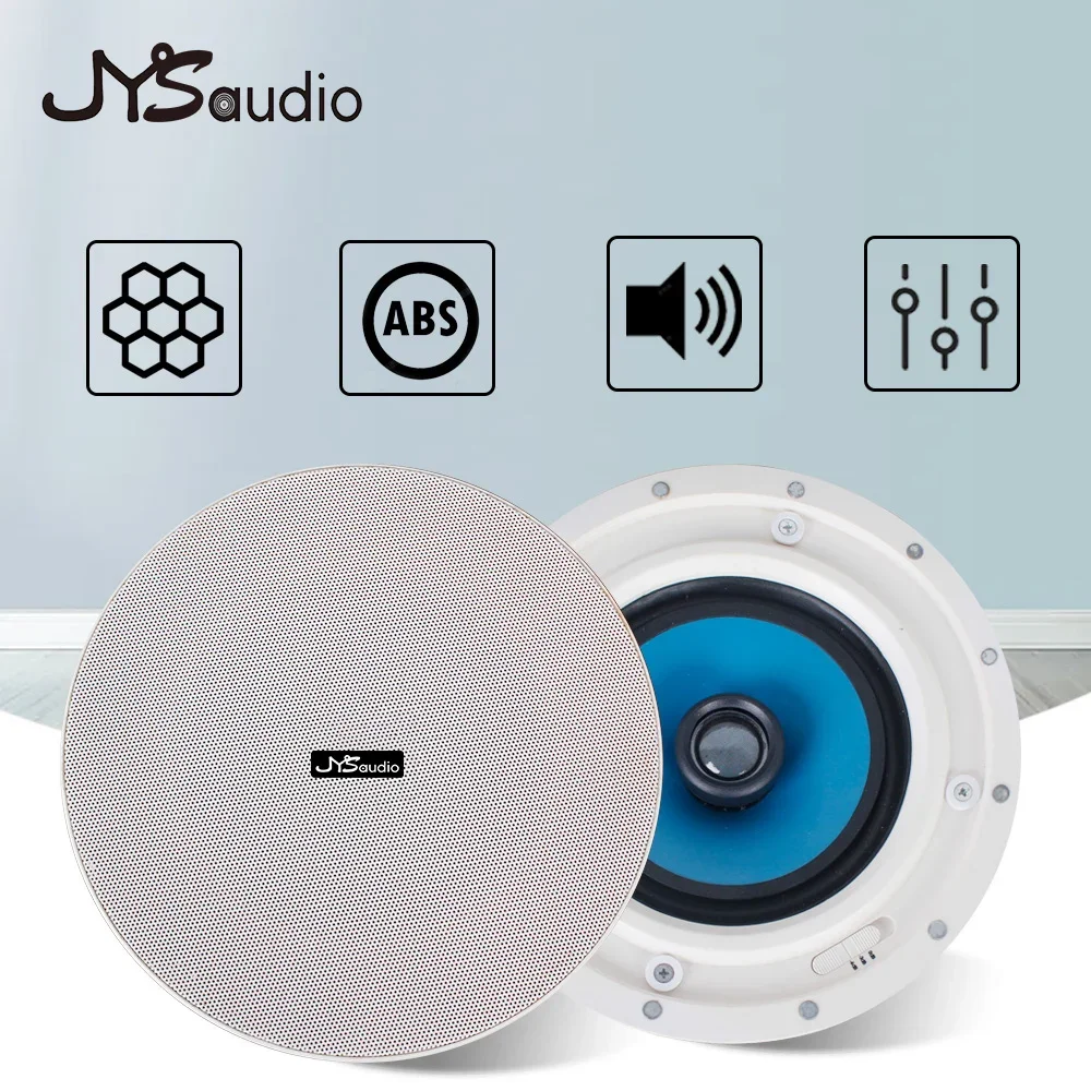 

Home Theater 6 Inch In Wall Coxial Ceiling Speaker Background Music System Public Broadcast Loudspeaker PA System ABS Material