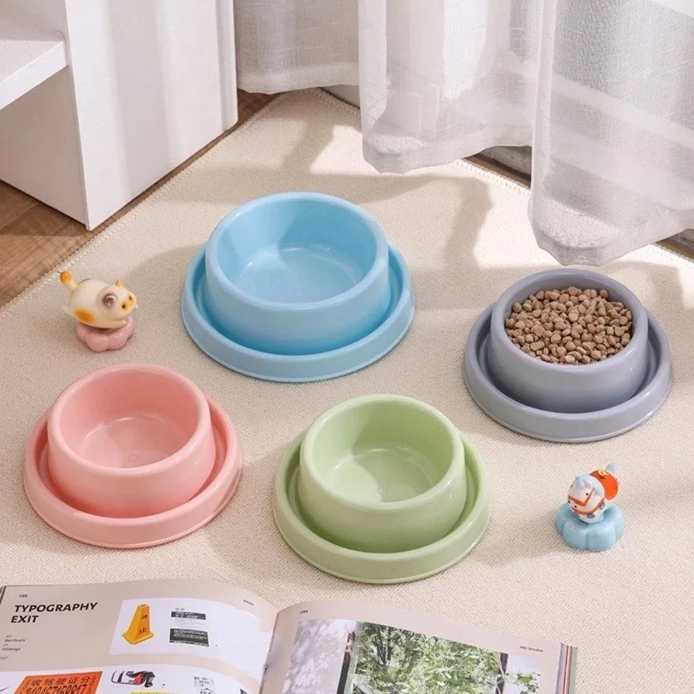 Gamelle ronde anti-éclaboussures surélevée pour animaux de compagnie, facile à nettoyer, gamelle universelle antidérapante pour chats, gamelle basse pour animaux errants