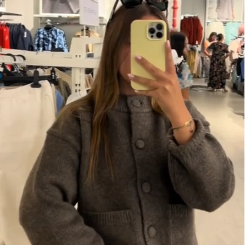 Elegant Knit Solid Women Cardigan O Neck Full Sleeve Single Breasted All-match Pocket Lady Jacket 2026 Spring Female Knitwear 23 Sa6520438050f4296b5f508b5b639f2ed5