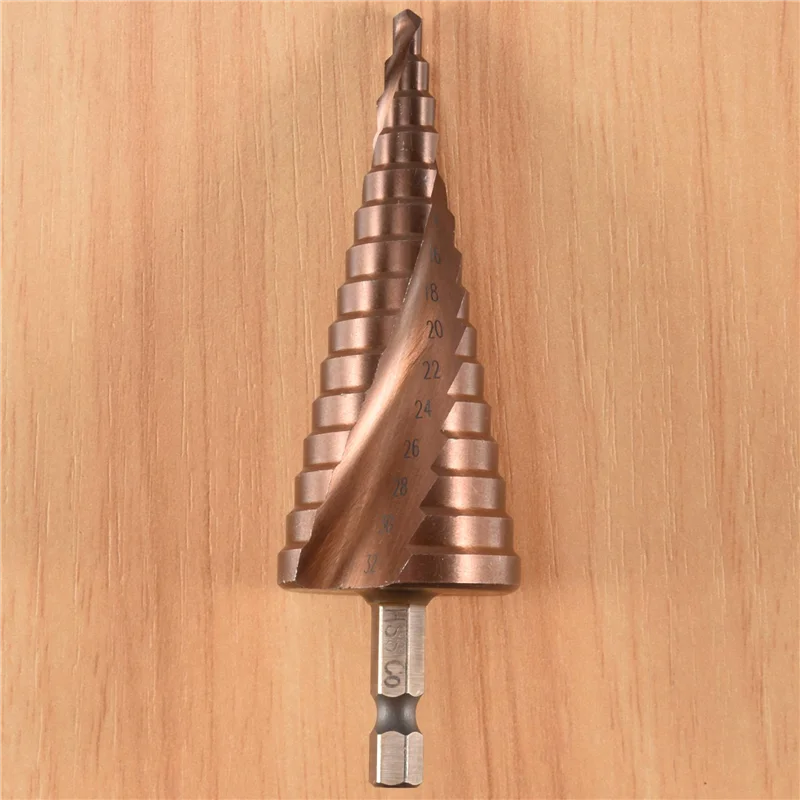 

M35 HSS Co Step Drill Bit Cobalt Cone Drill Bits 4-32Mm Wood Stainless Steel Metal Hole Saw Tool Set Hex-AT64