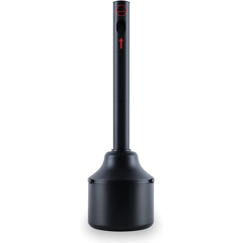 

Outdoor Heavy Duty Anti Tip Steel Cigarette Butt Receptacle 14 Liter Black