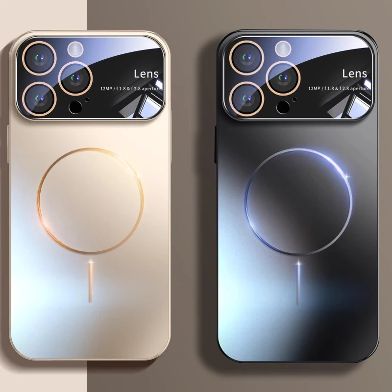 حافظة هاتف فاخرة لحماية الكاميرا لهاتف Magsafe لهاتف iPhone 17 Air 16 14 15 13 12 11 Pro Max غطاء رقيق صلب مغناطيسي مقاوم للصدمات