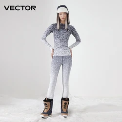 VECTOR Mulheres Ultra Macio Inverno Quick Dry Base Layering Set Microfiber Fleece Roupa Interior Térmica Long Johns Set Clothes Plus Pants