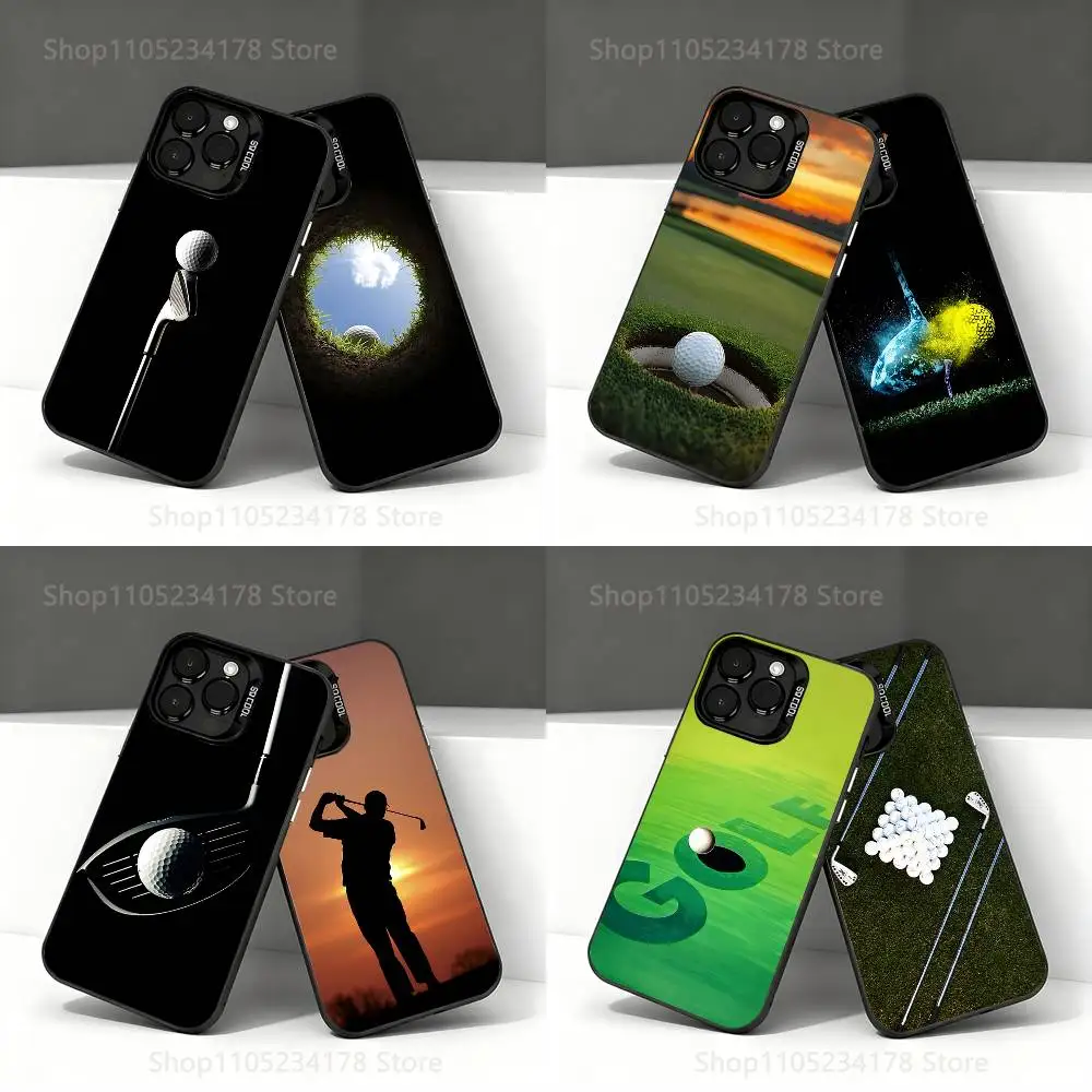 

Modern Golf Phone Case For iPhone 17,16,15,14,13,12,11,Pro,Max,Plus,E,Air,Mini Anti Fall Black Bumper