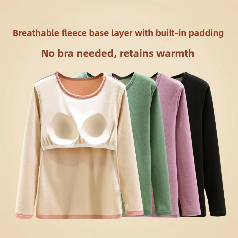 

Теплый топ Thiened Fce, женский длинный све, круглый базовый слой, внутренняя одежда, нижнее белье, домашняя одежда, молодежный размер