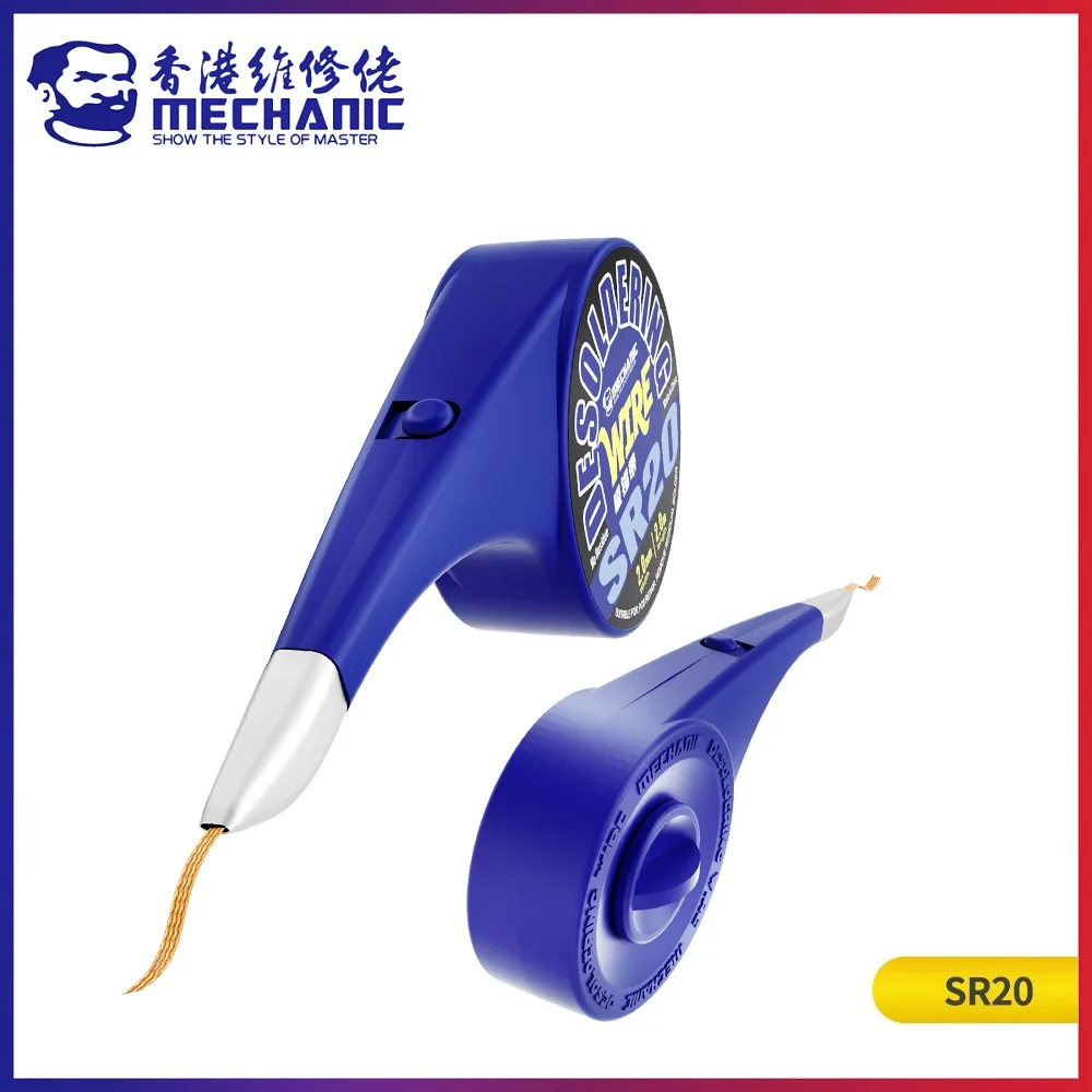 MECHANIC SR20 Series Anti-scalding Desoldering Wire Tin Absorption Wick Solder Remove Strip Tool for Electronic Component Repair