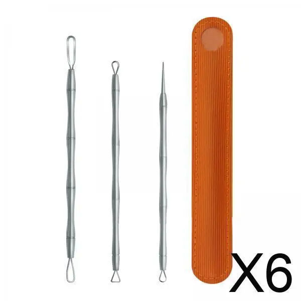

Blackhead Extractor Double Sided Blemish Removal Tool Stainless Steel Kit with Loops for Facial Care