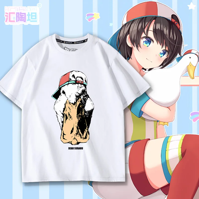 

Hololive Anime Game Summer ort Sve T-irt ex Cotton Youth Faion round Ne Print Top for Daily Wear