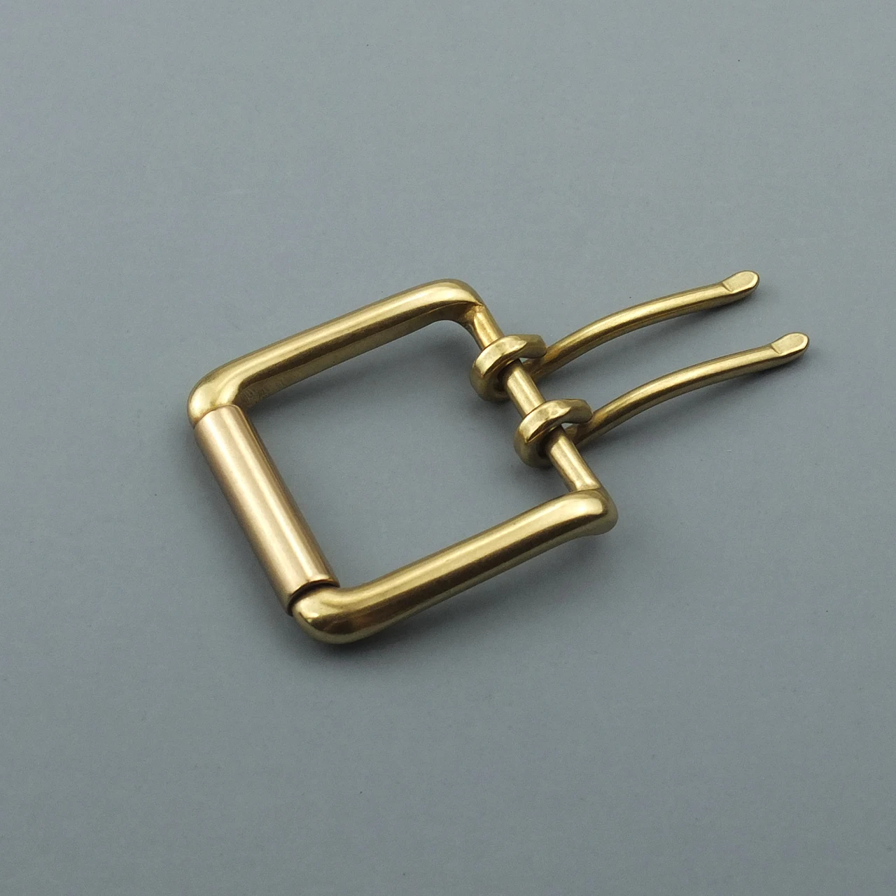 DIY Leather Craft Hardware 38MM Double Pins Buckle For Men BOR Finish Brass Belt Roller Buckle Belt Buckle Accessories